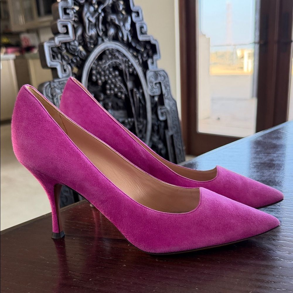 Chic Fuchsia Suede Women's Heels
